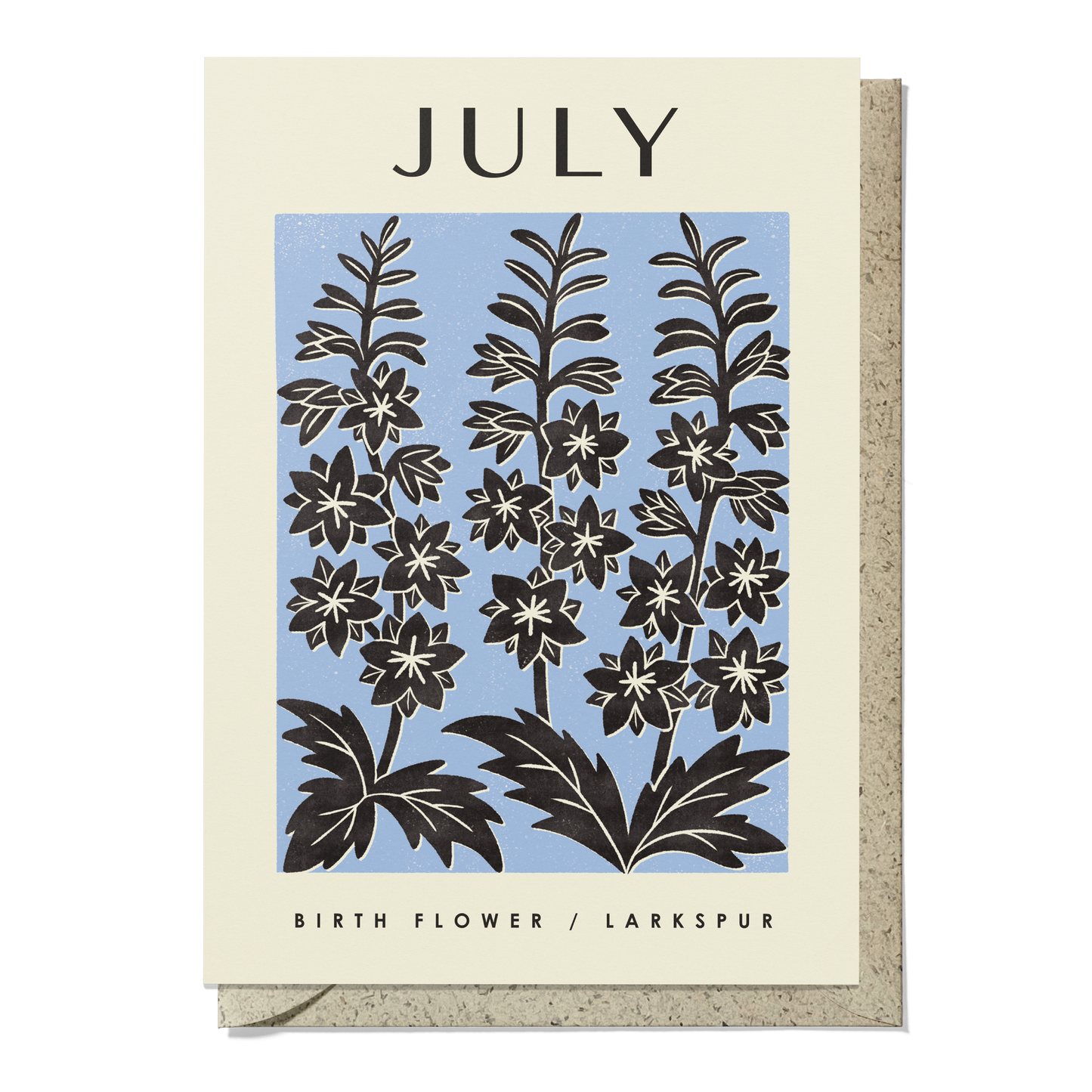 July Larkspur Reusable Art Card
