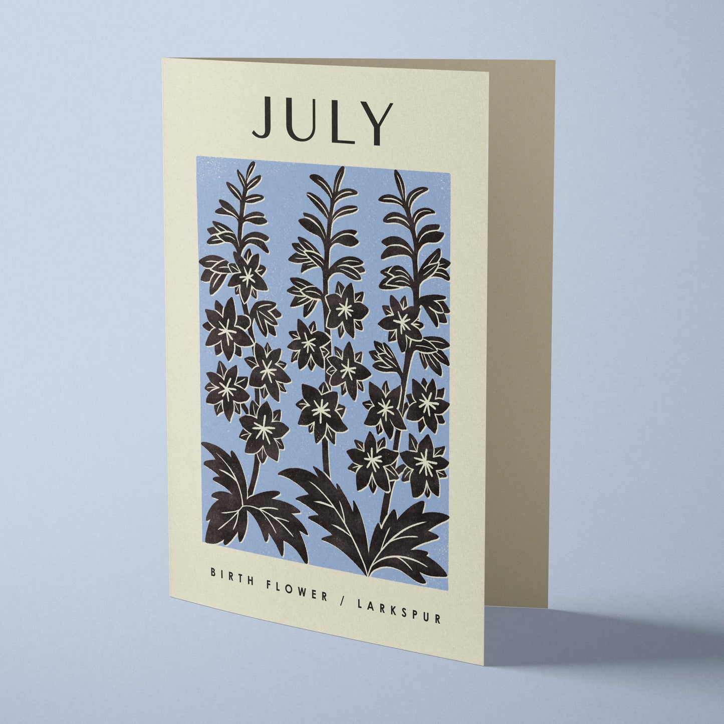 July Larkspur Reusable Art Card