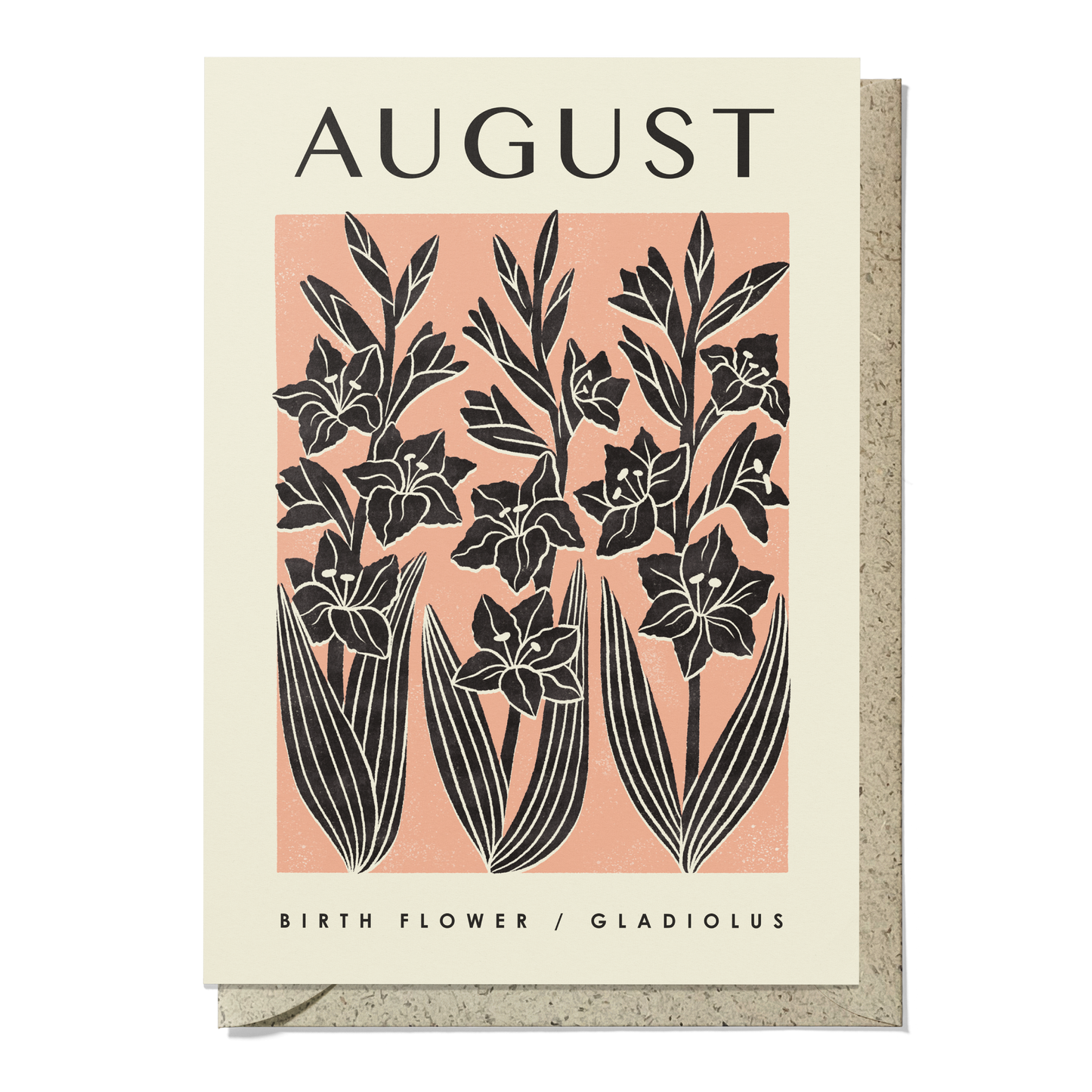 August Galdiolus Reusable Art Card