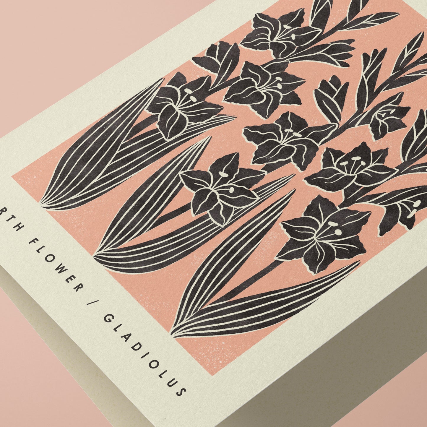 August Galdiolus Reusable Art Card