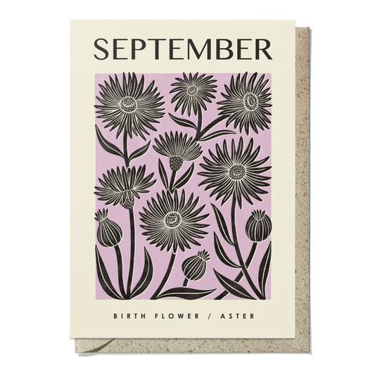 September Aster Reusable Art Card
