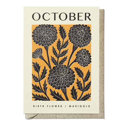 October Marigold Reusable Art Card