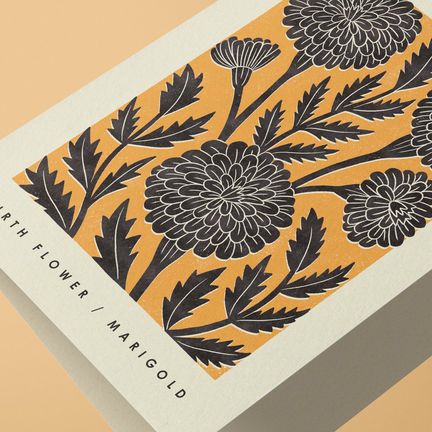 October Marigold Reusable Art Card