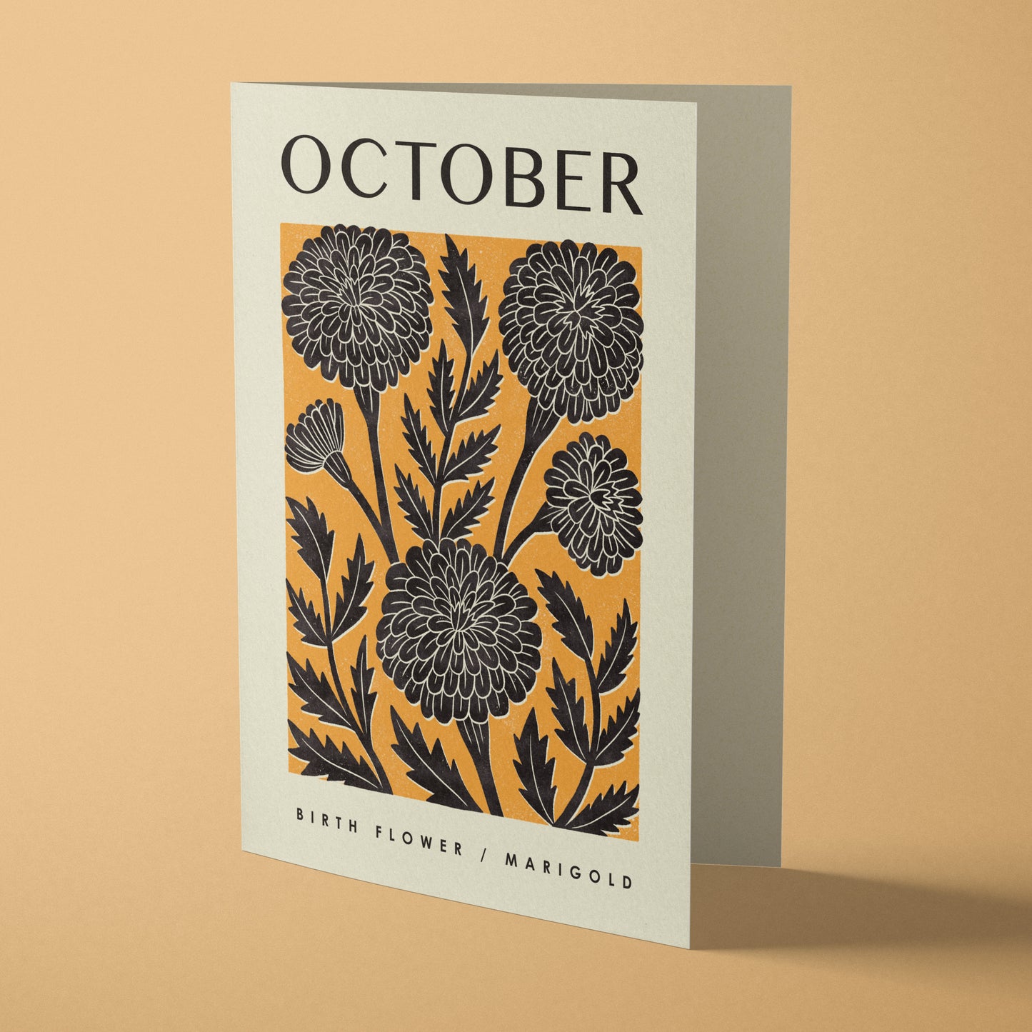 October Marigold Reusable Art Card