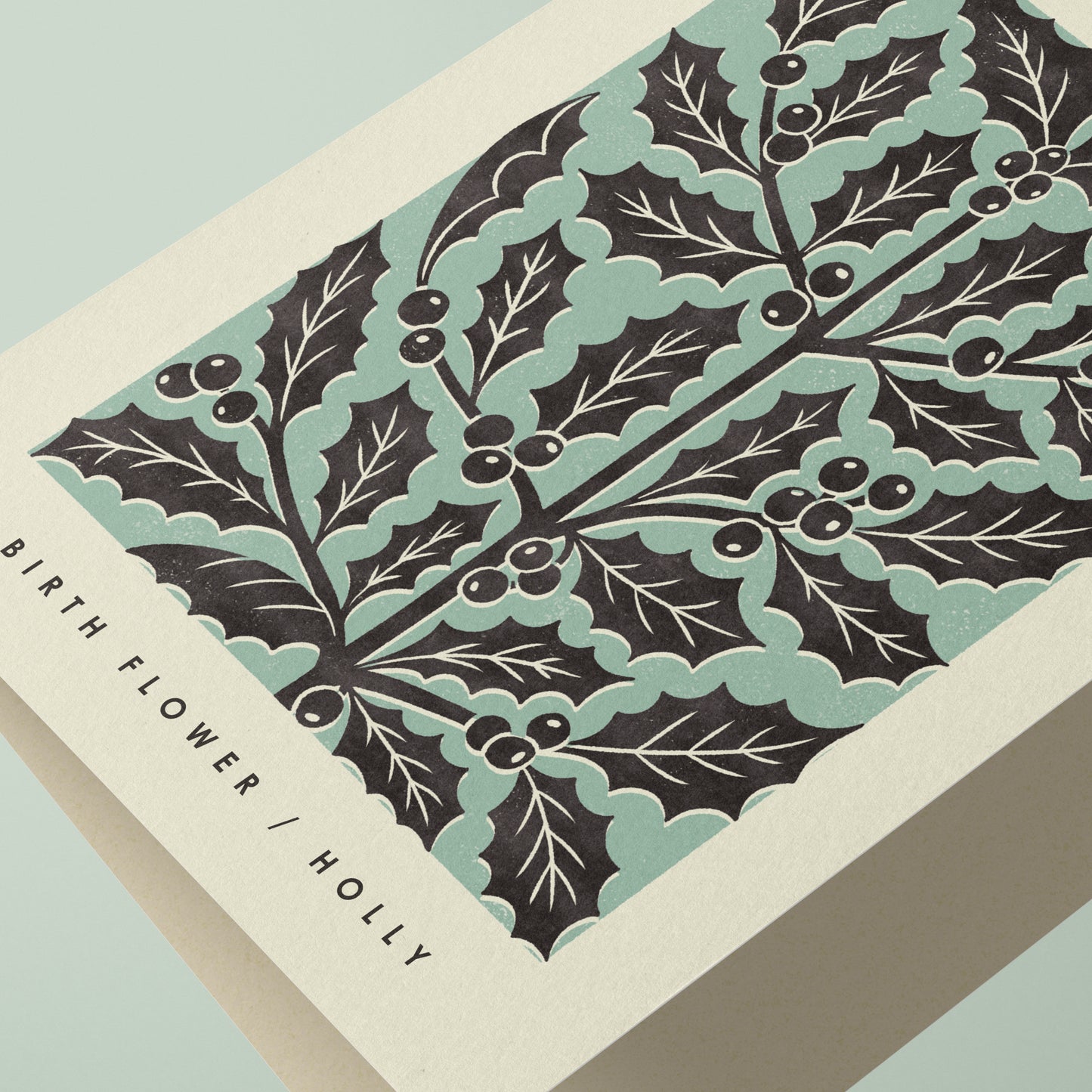 December Holly Reusable Art Card