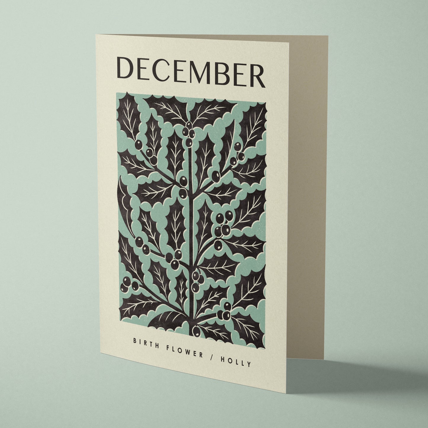 December Holly Reusable Art Card