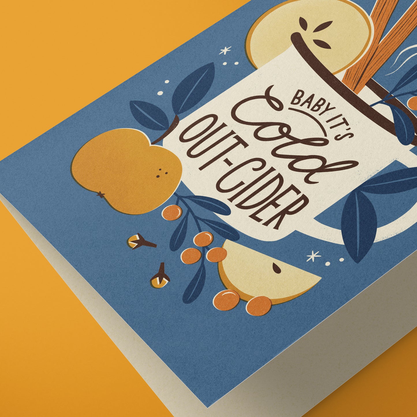 Mulled Cider Camping Mug Christmas Card