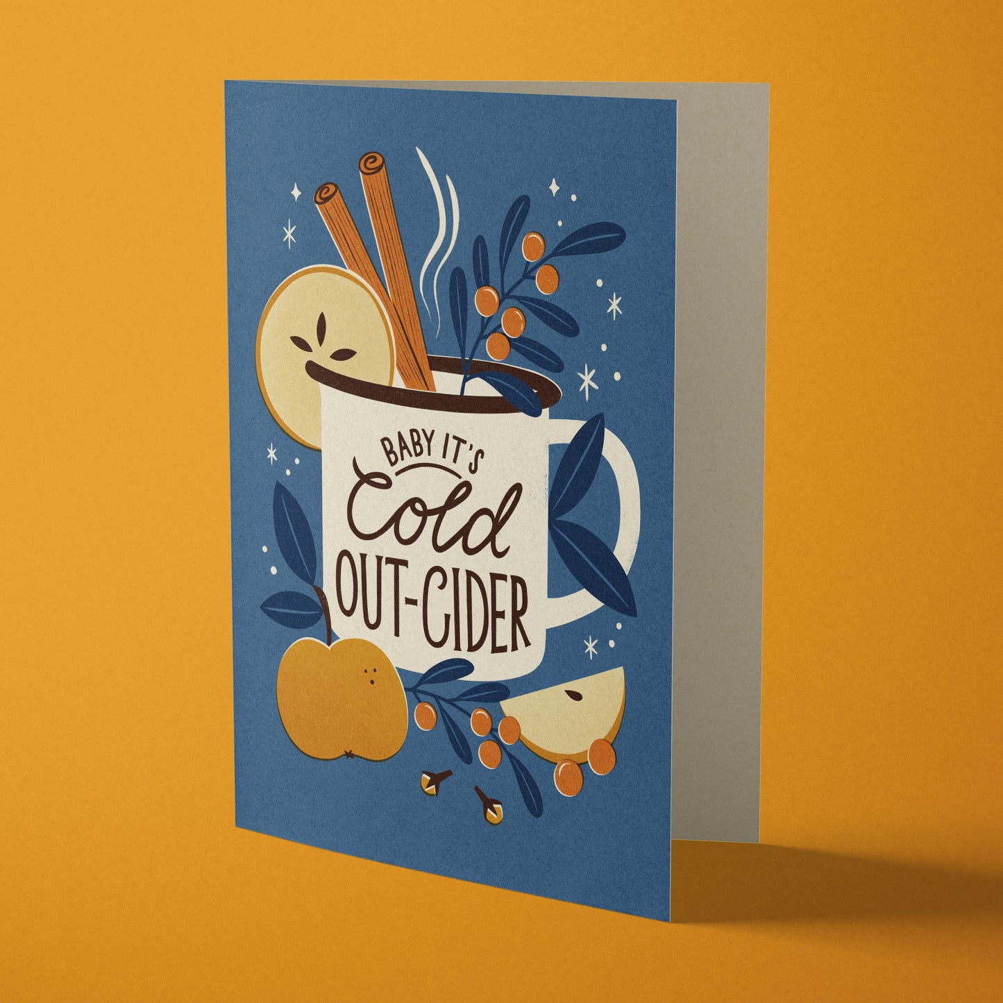 Mulled Cider Camping Mug Christmas Card