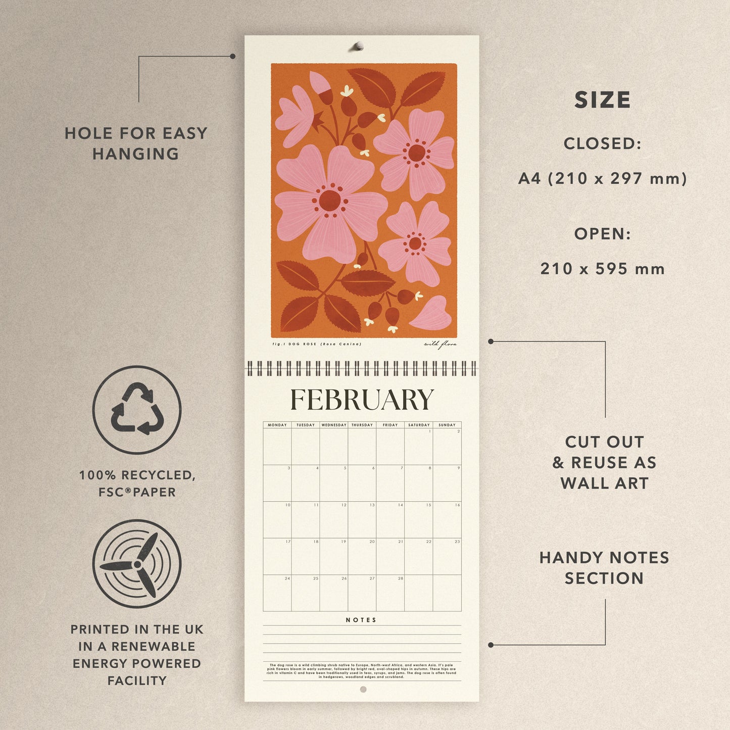 2026 Wild Flora Wall Calendar