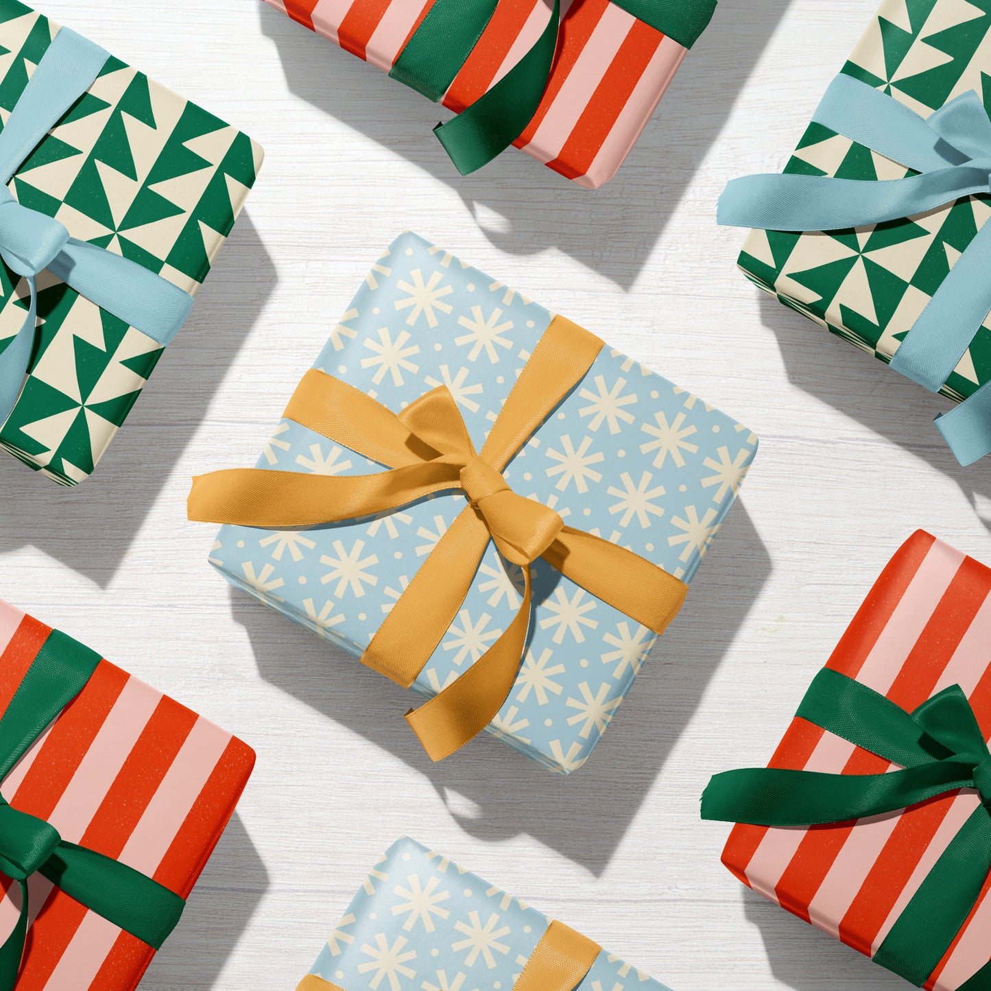 Frosty Snowflake Christmas Eco Gift Wrap