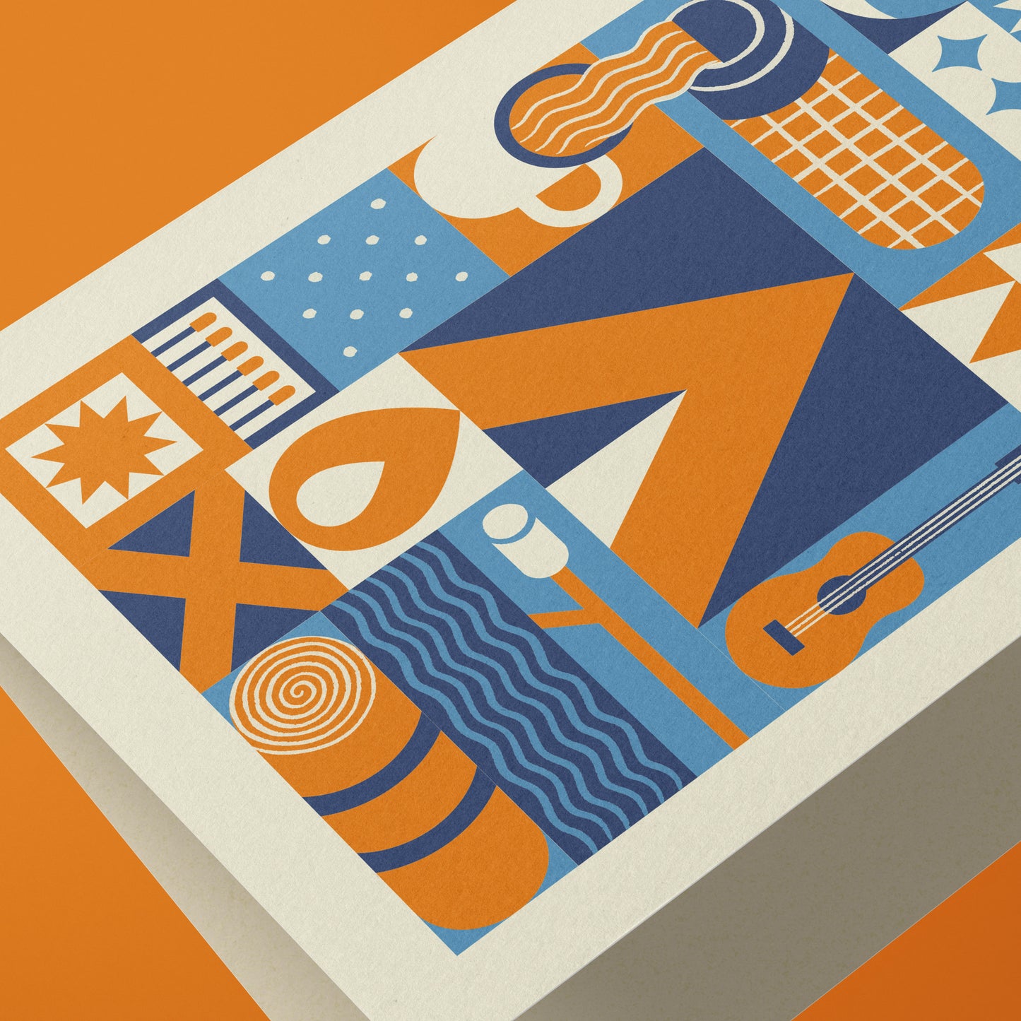 Wild Camping Geometric Reusable Art Card