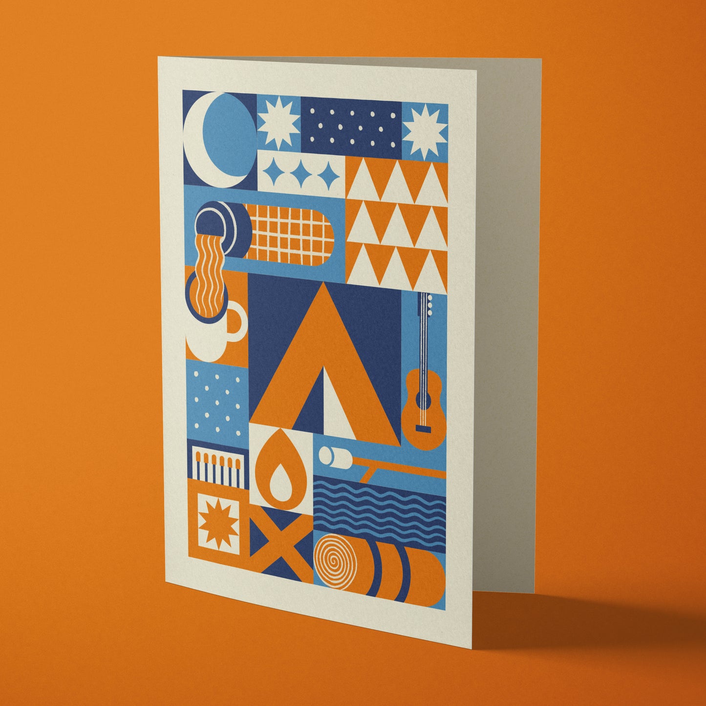 Wild Camping Geometric Reusable Art Card