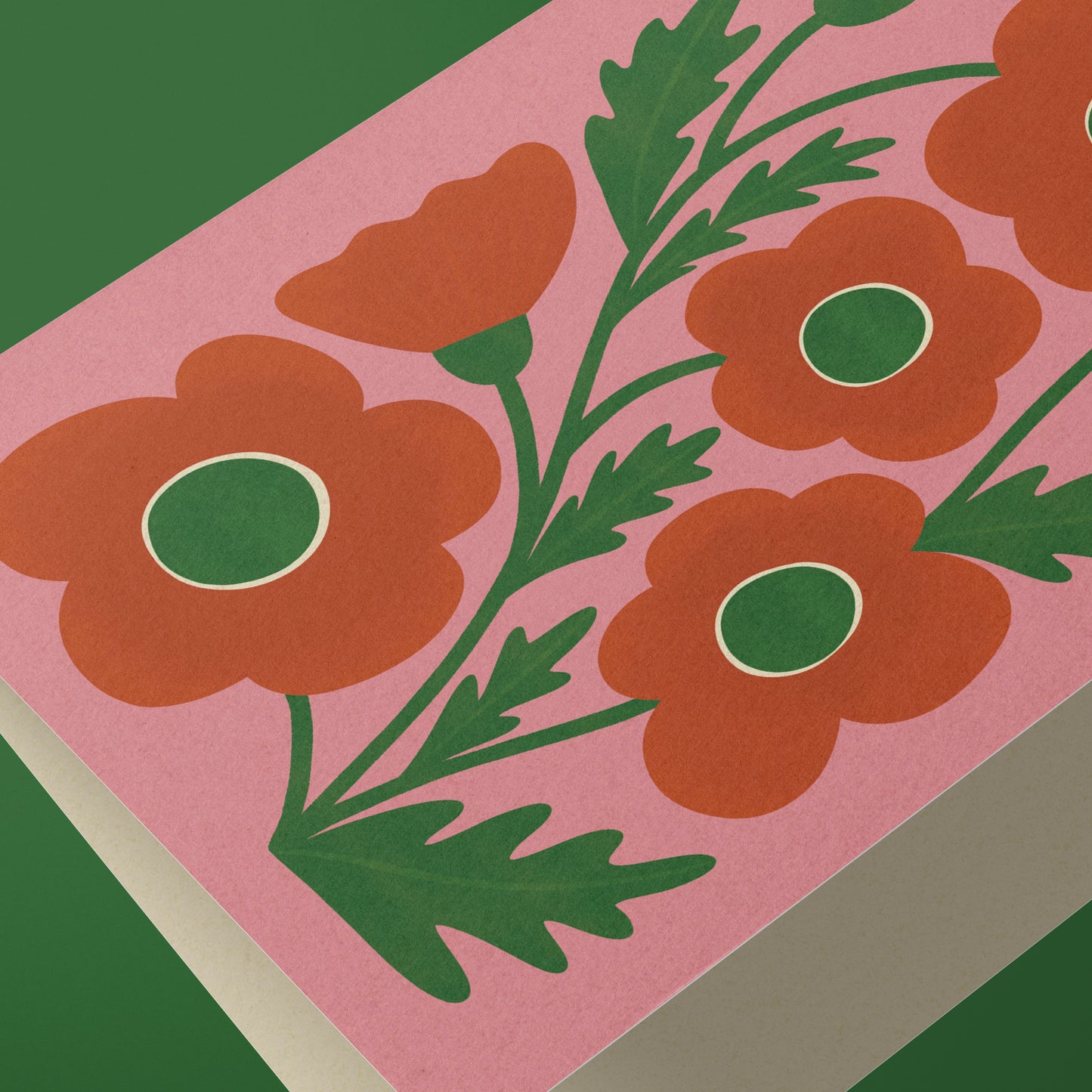 Corn Poppy Reusable Art Card