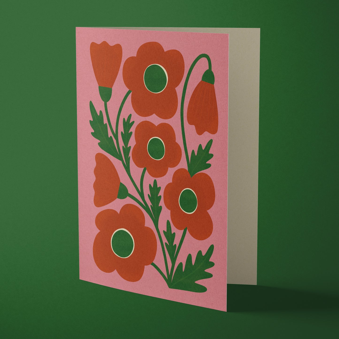 Corn Poppy Reusable Art Card