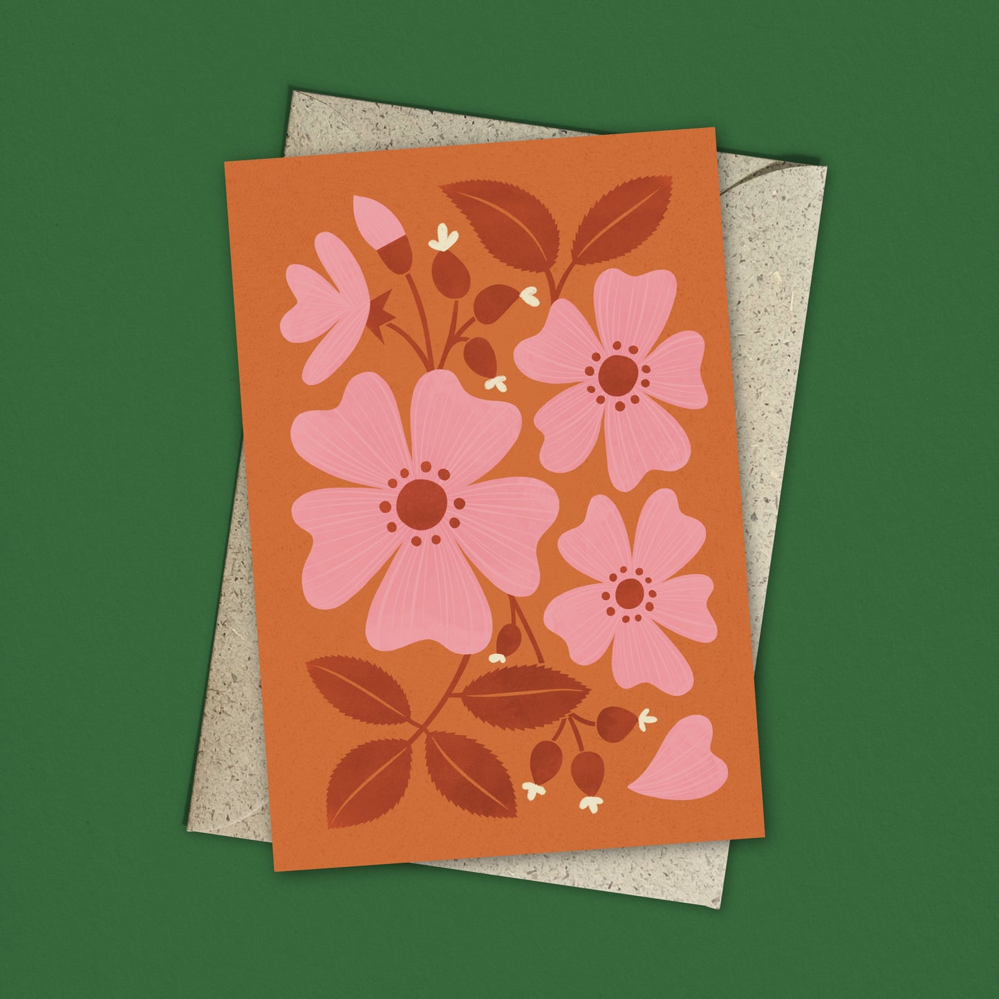 Wild Rose Reusable Art Card