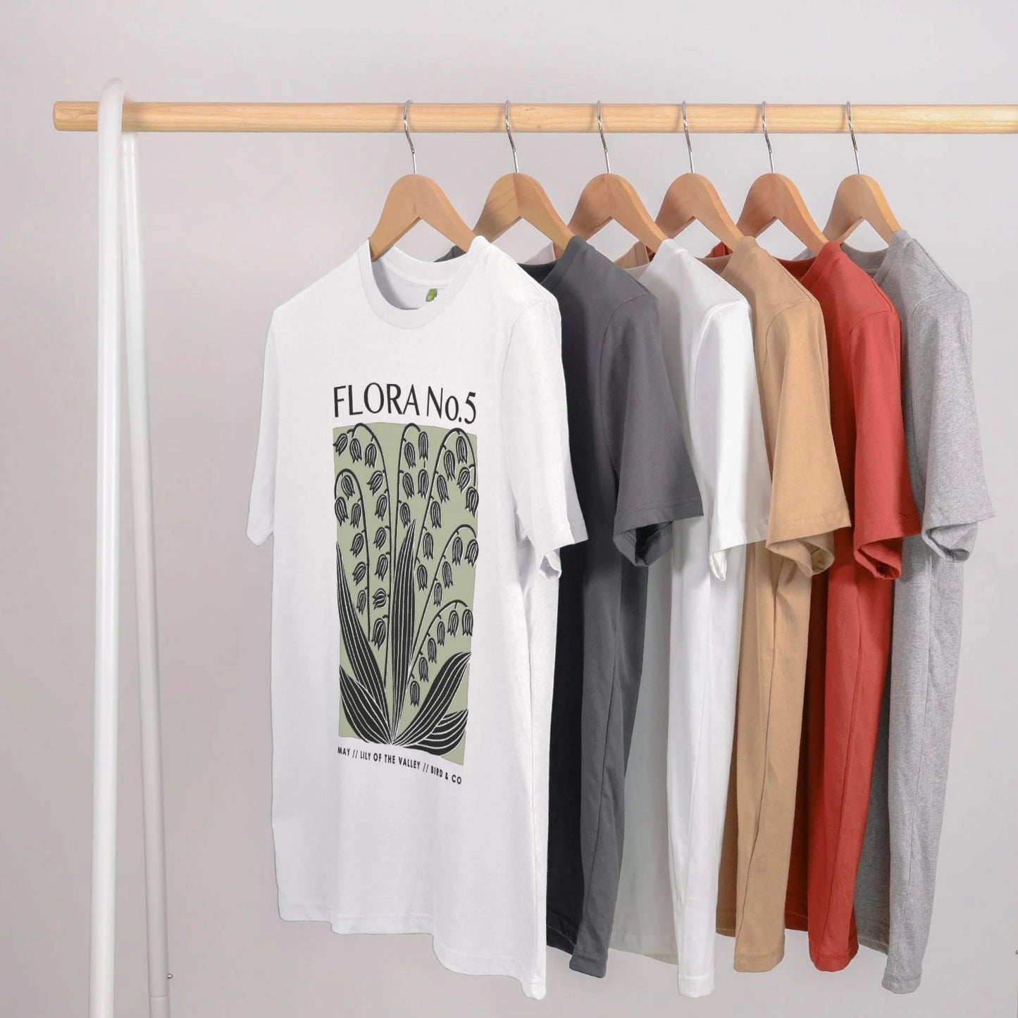 May Lily of the Valley – Unisex Birth Flora Tshirt (Colour)