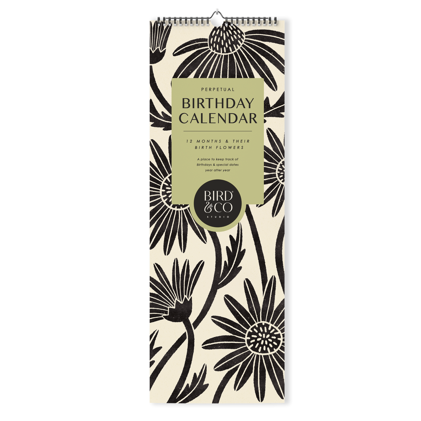 Birth Flower Perpetual Slim Wall Calendar