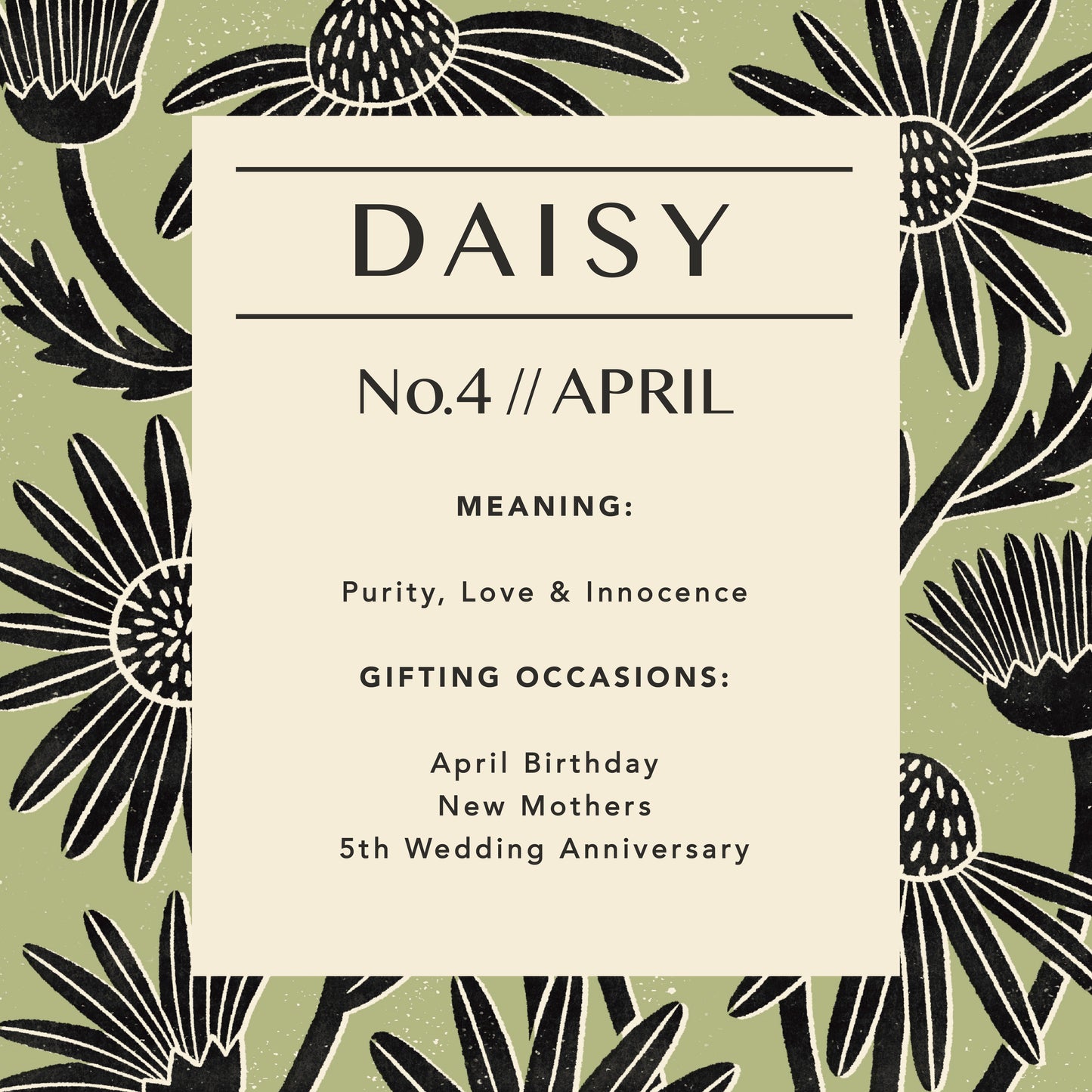 April Daisy Art Print