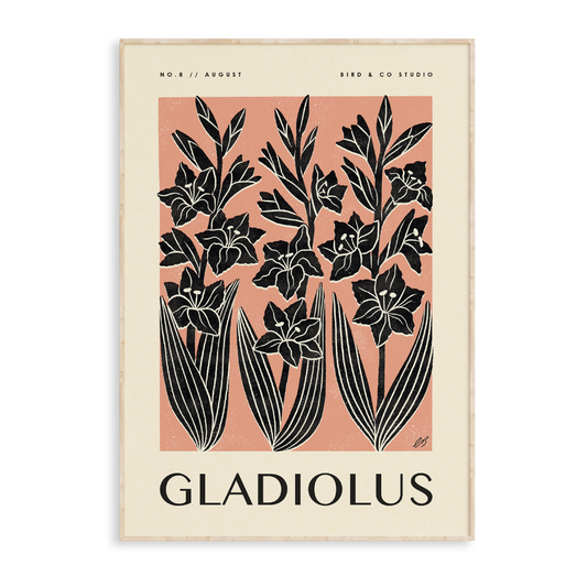 August Gladiolus Art Print