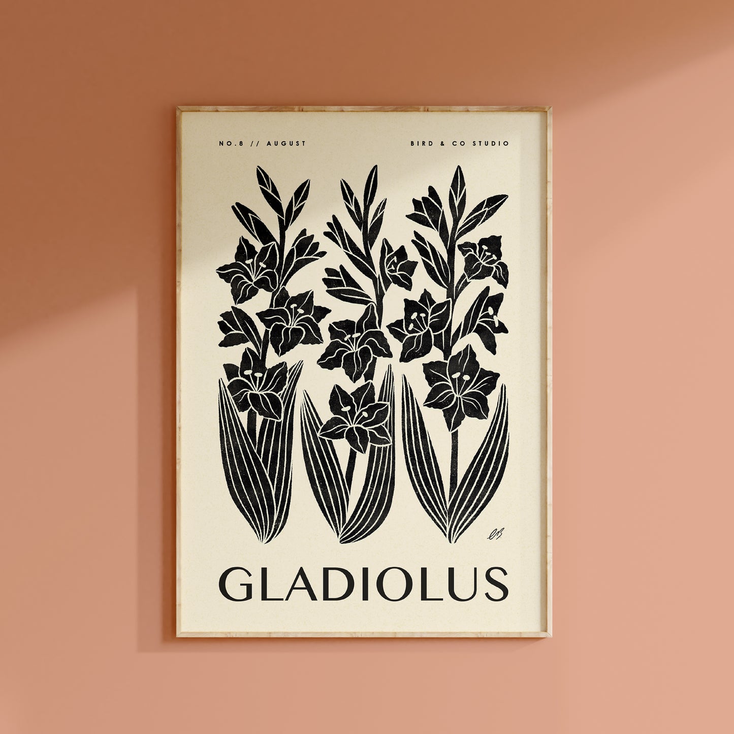 August Gladiolus Art Print