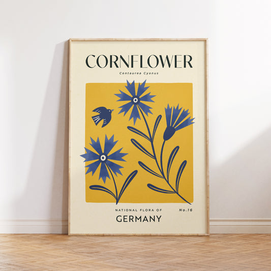 Cornflower of Germany Art Print