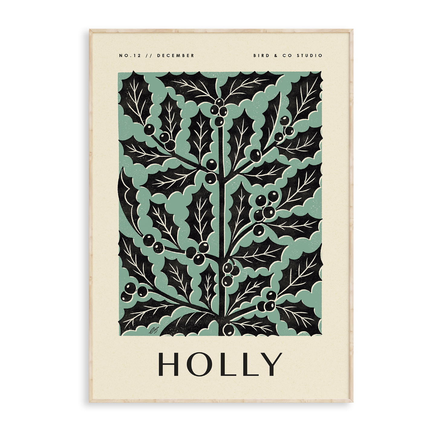December Holly Art Print