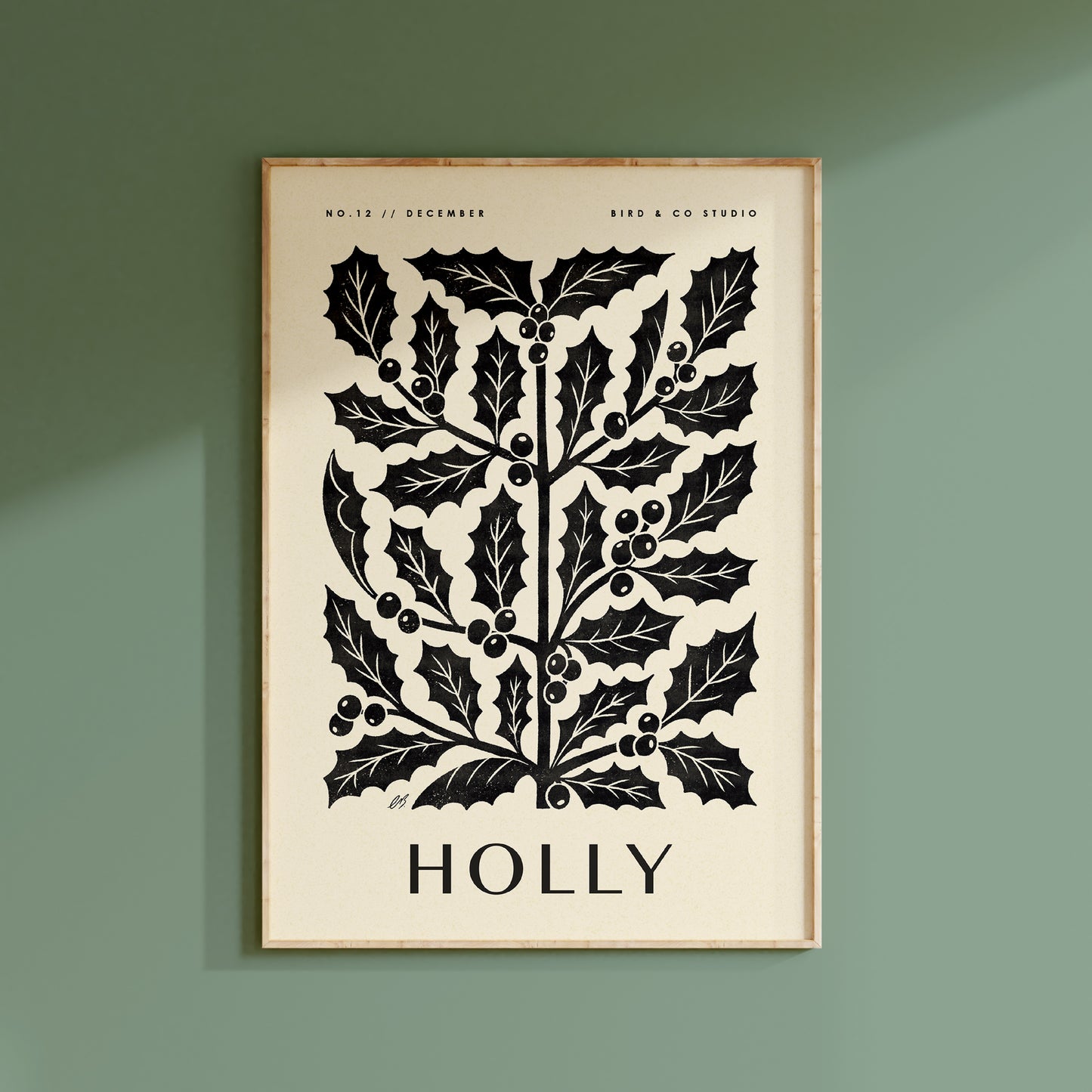 December Holly Art Print