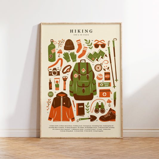Hiking Kit Art Print