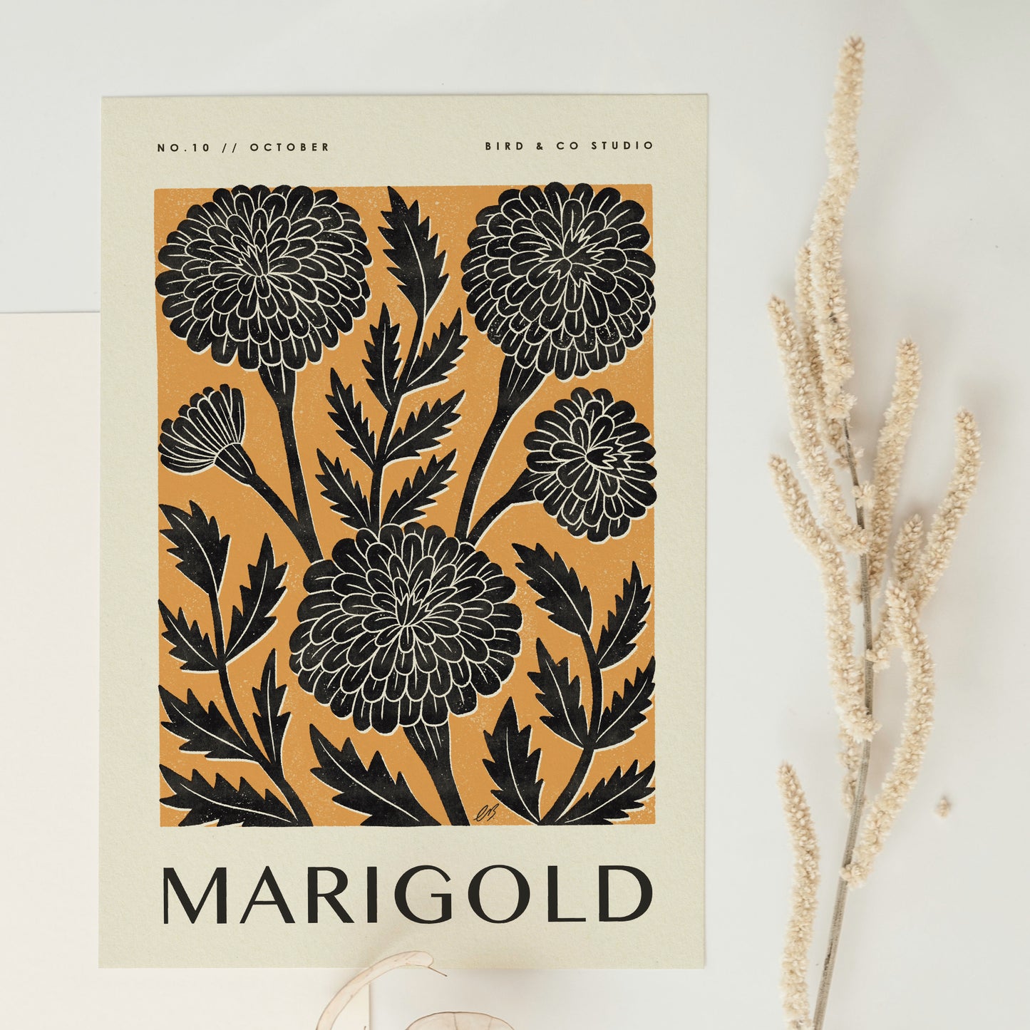 October Marigold Art Print