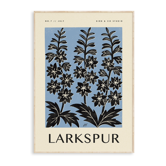 July Larkspur Art Print