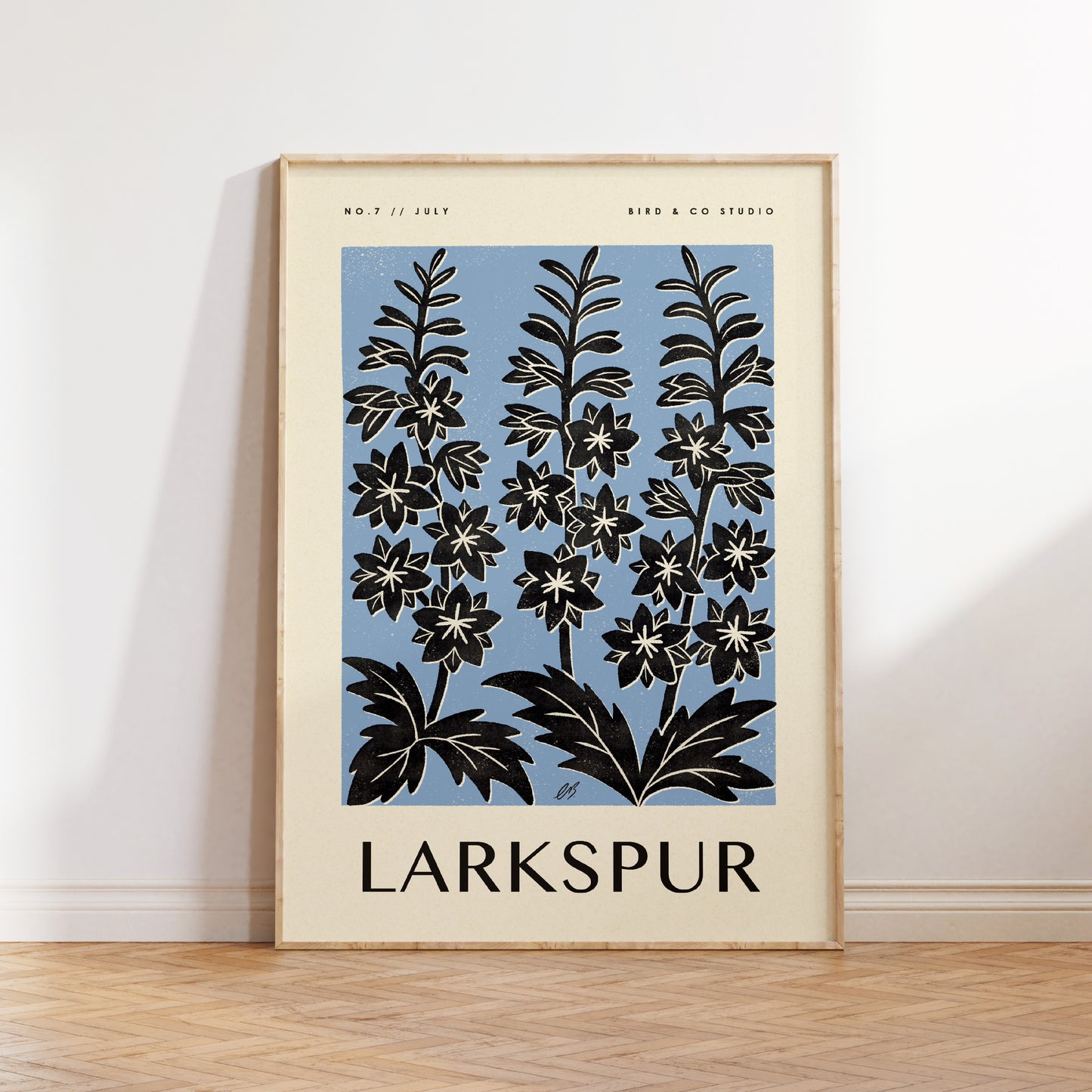 July Larkspur Art Print