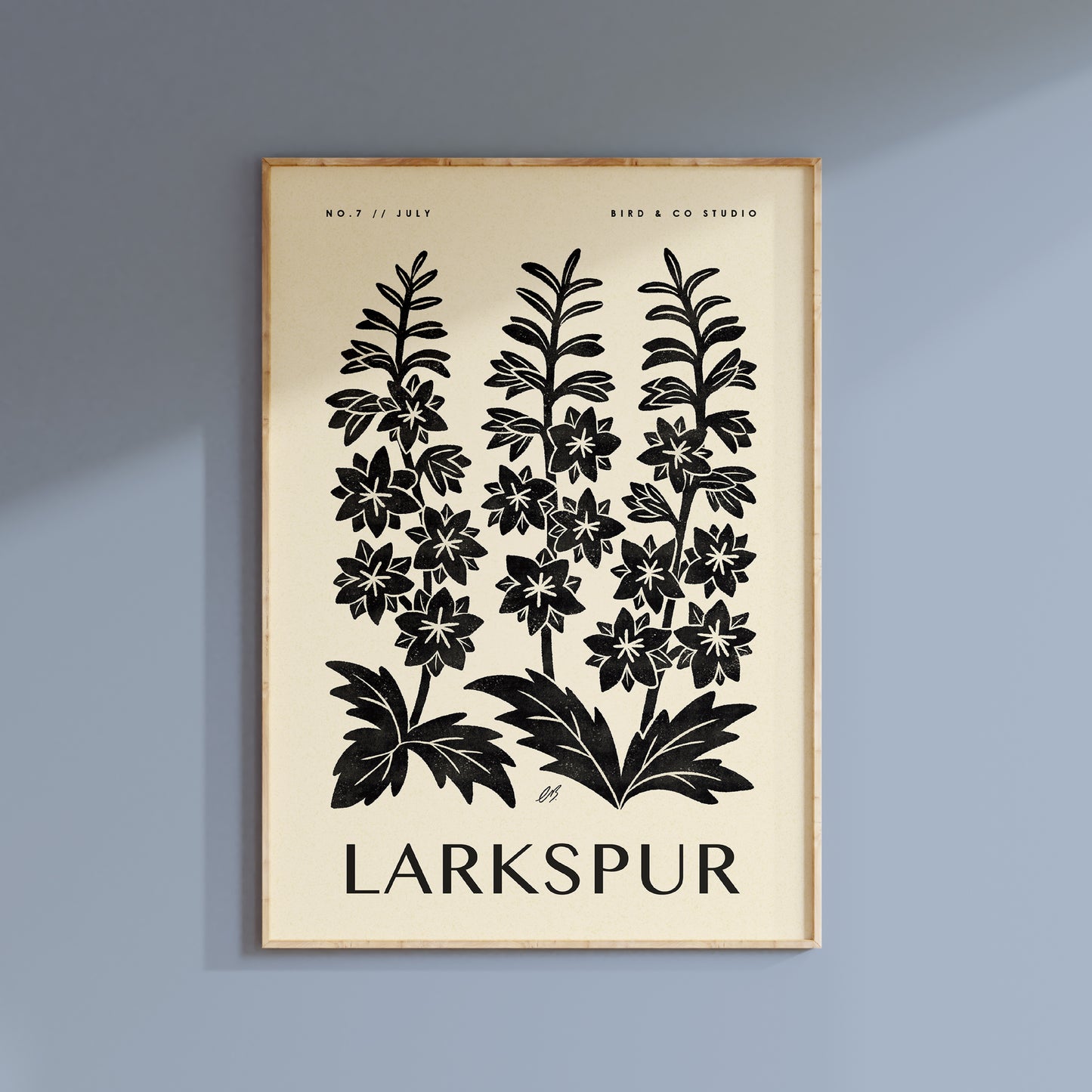 July Larkspur Art Print