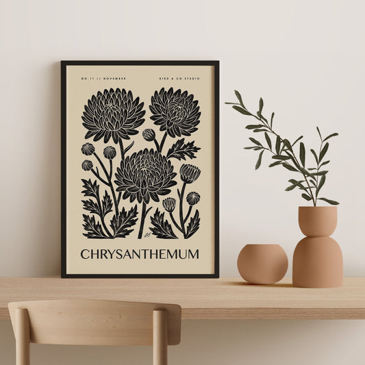 November Chrysanthemum Art Print