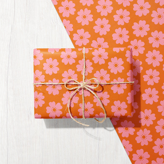 Retro Rose Eco Gift Wrap