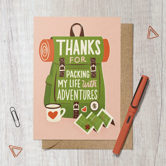 Adventure Pack Greeting Card