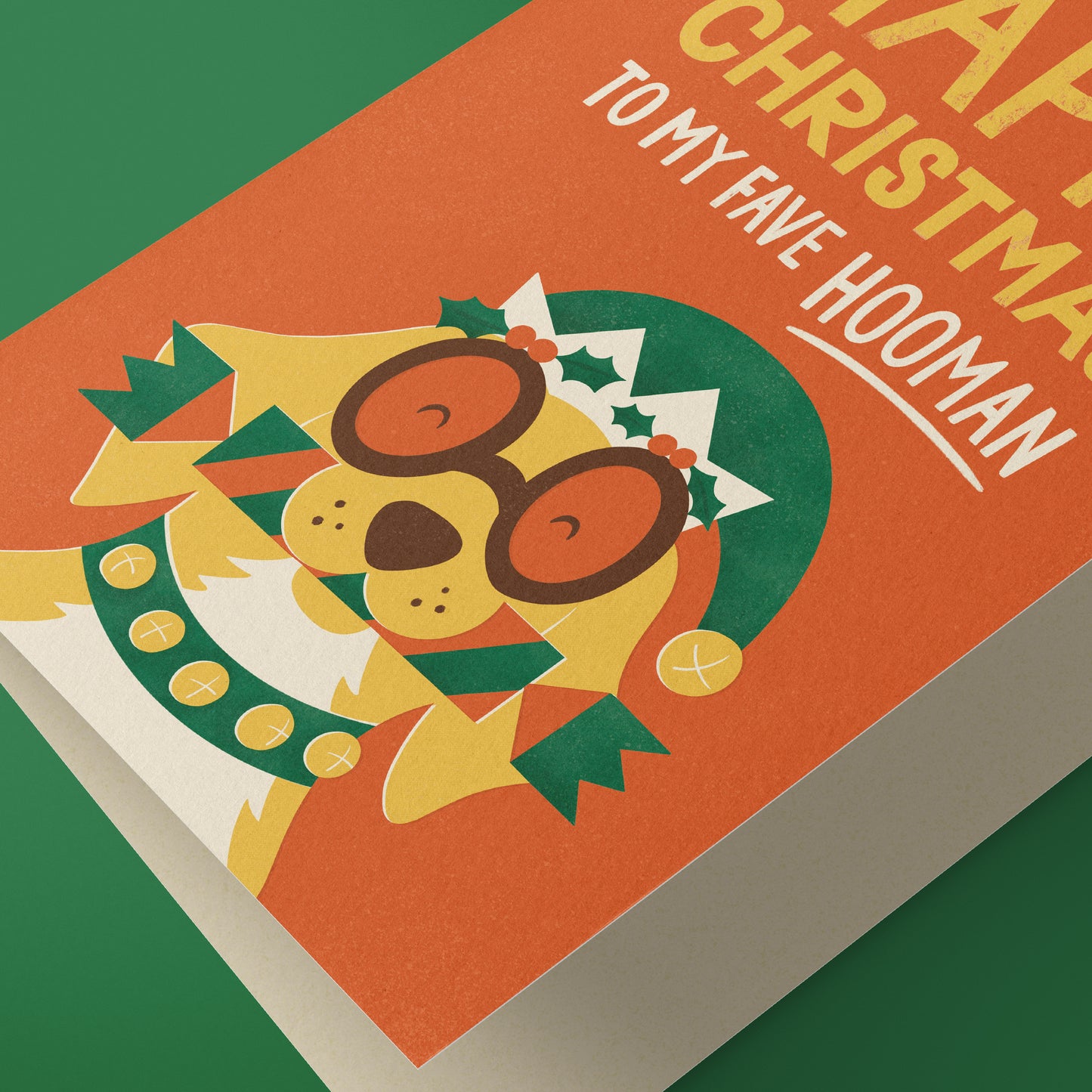 Fave Hooman Dog Christmas Card