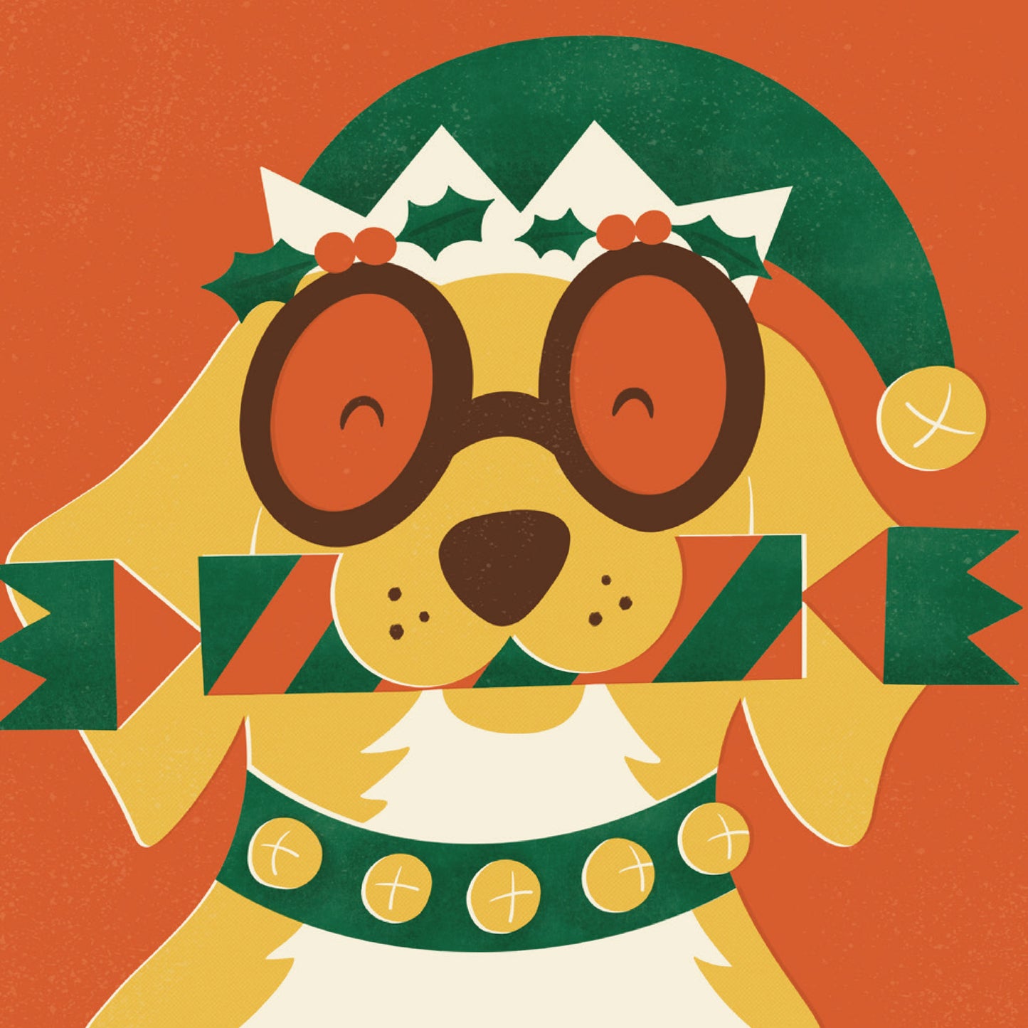 Fave Hooman Dog Christmas Card