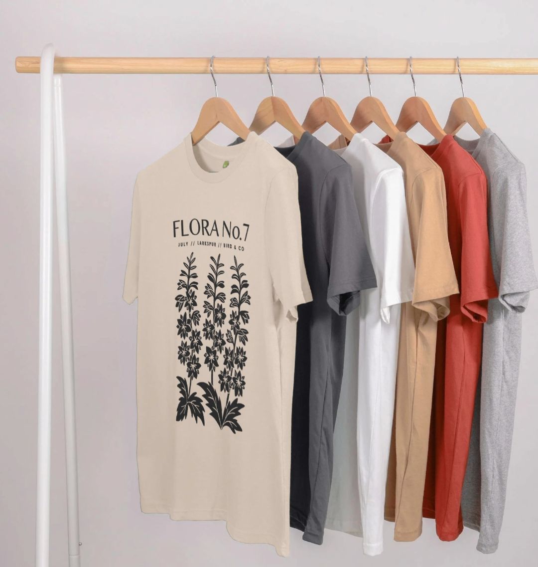 July Larkspur – Unisex Birth Flora Tshirt