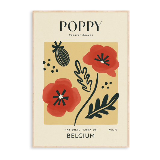 Poppy of Belgium Art Print