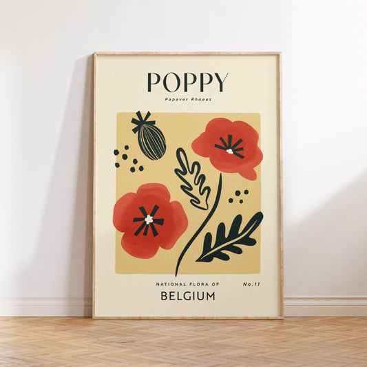 Poppy of Belgium Art Print
