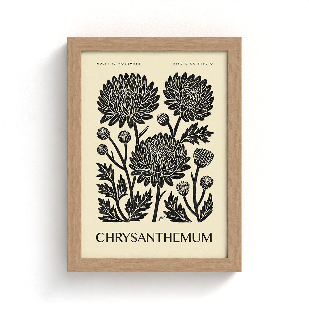 November Chrysanthemum Art Print