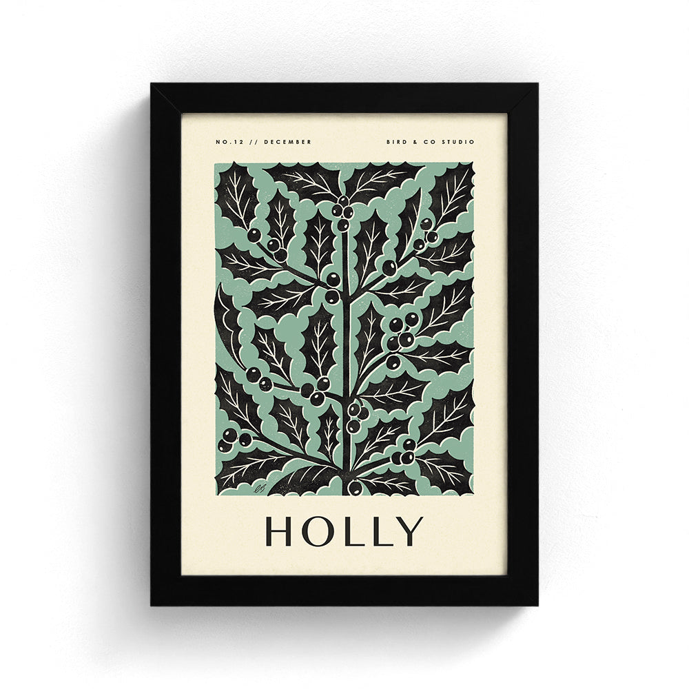 December Holly Art Print