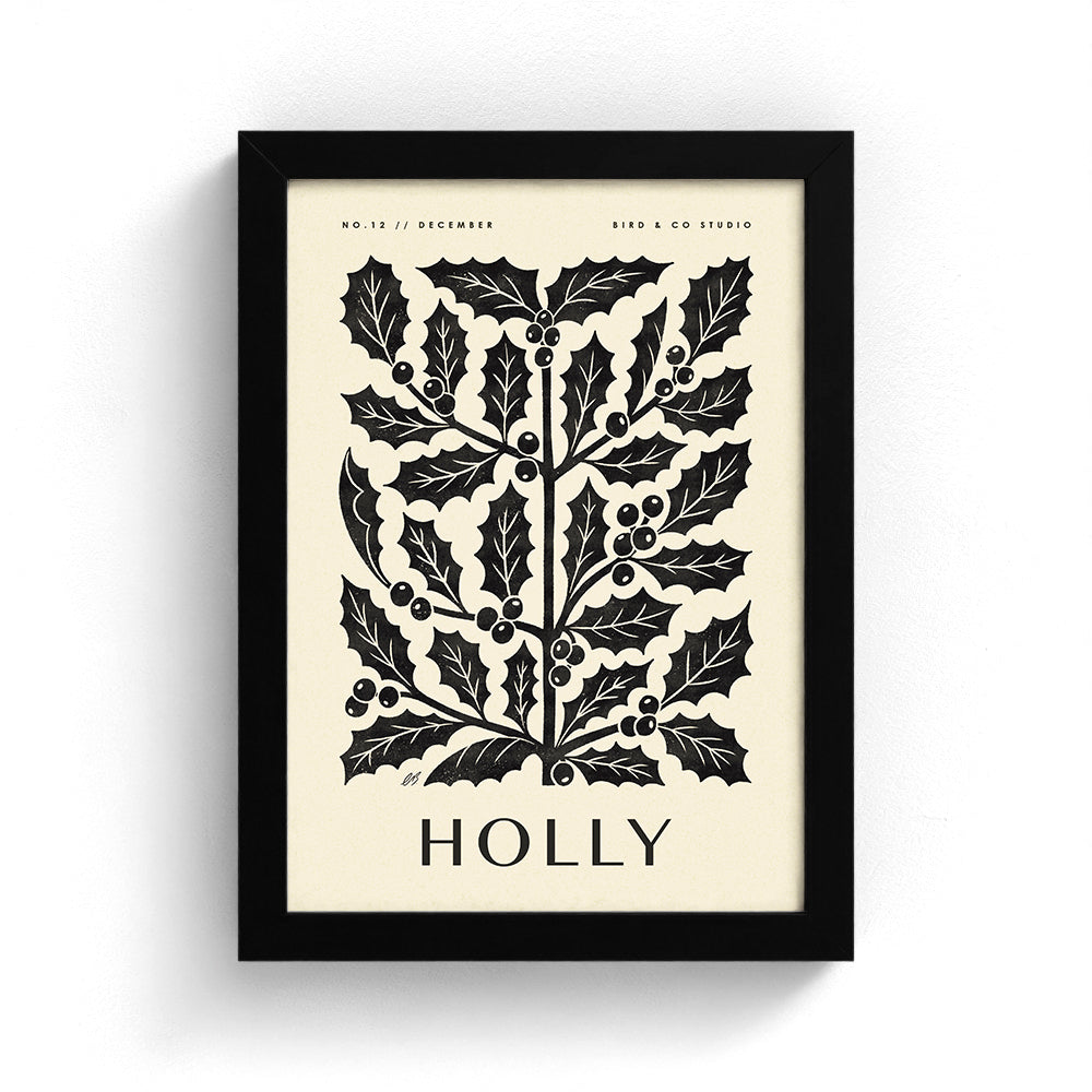 December Holly Art Print