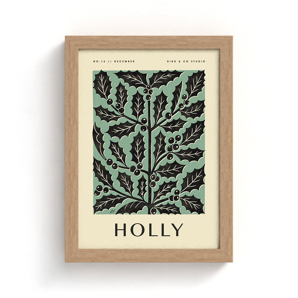 December Holly Art Print