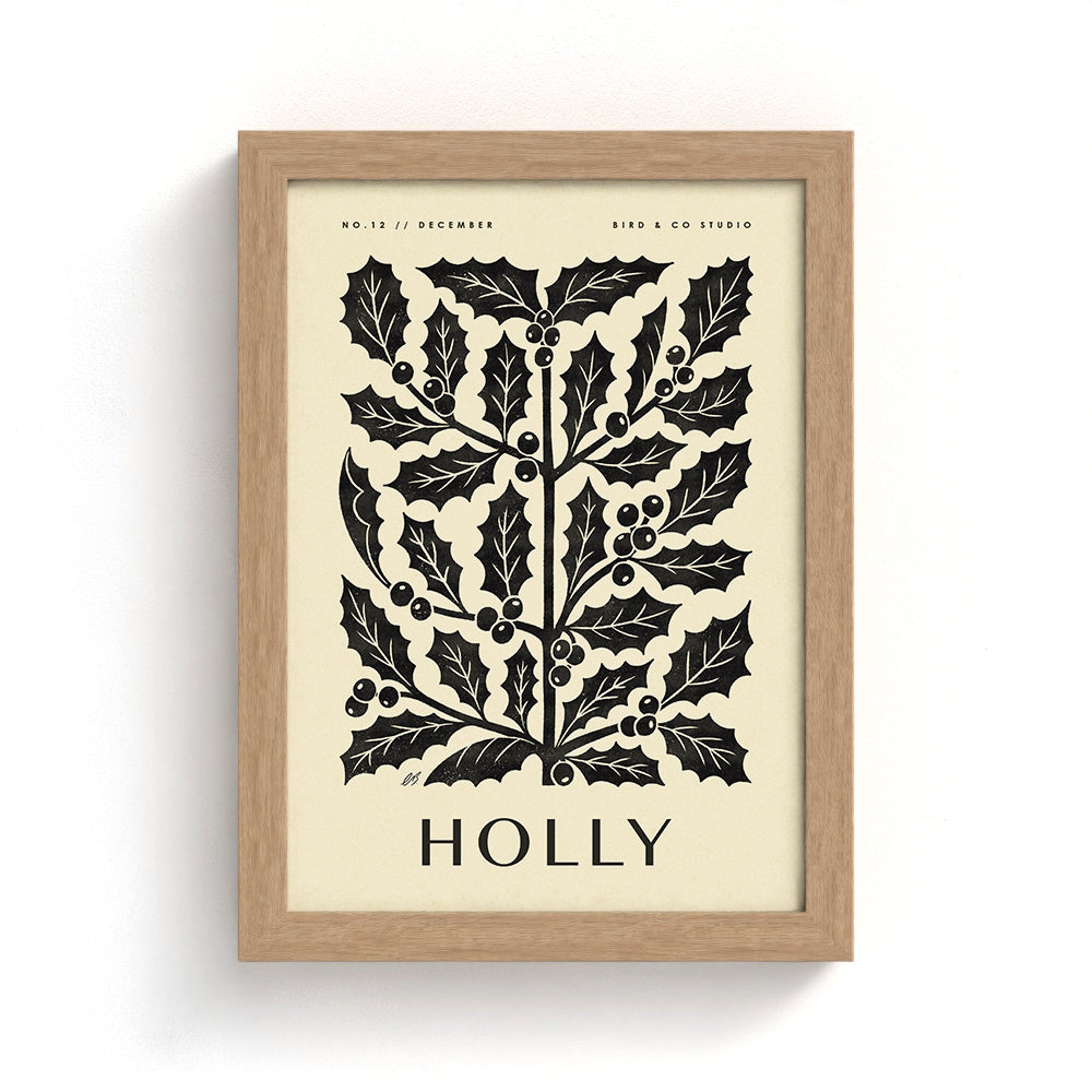 December Holly Art Print