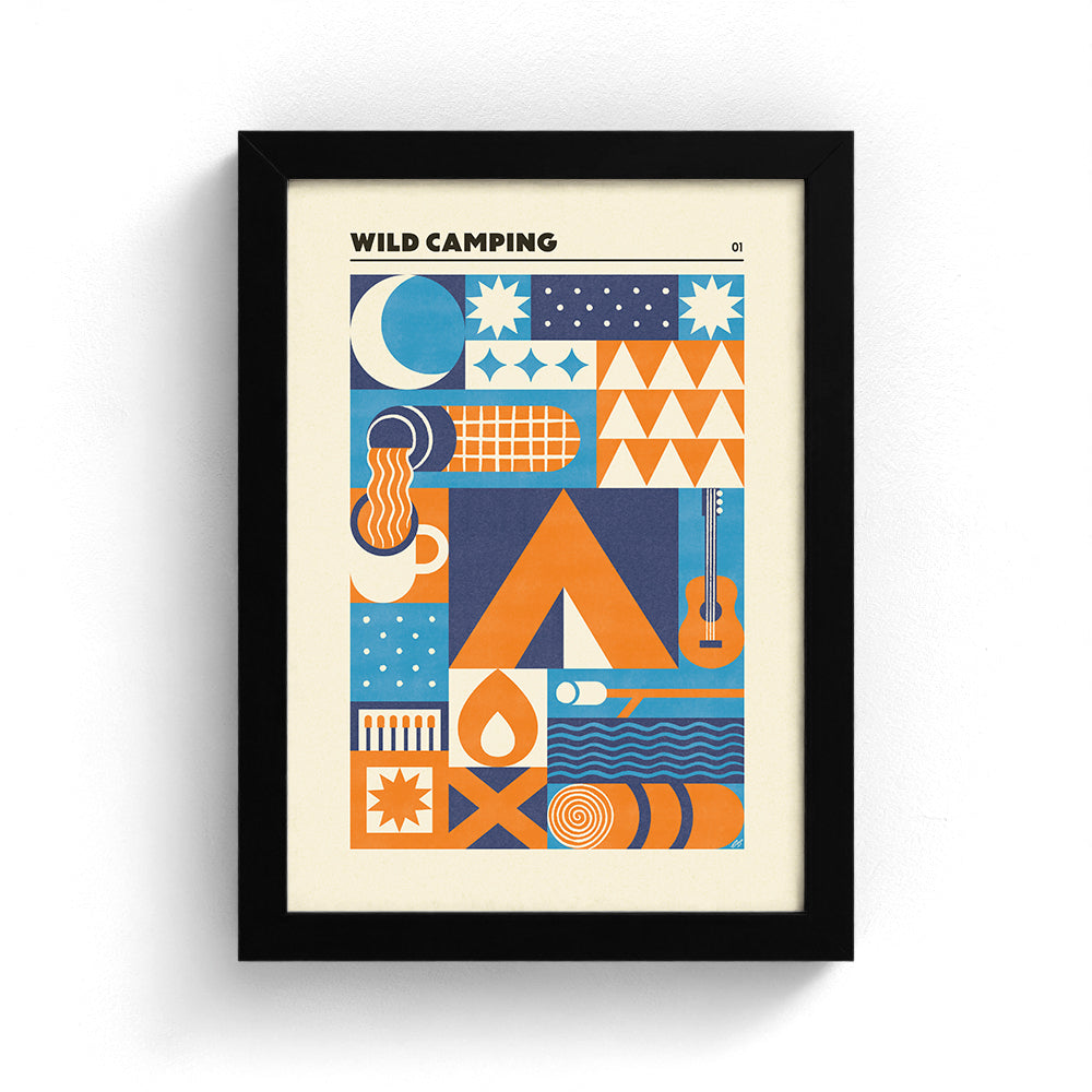 Wild Camping Geometric Art Print