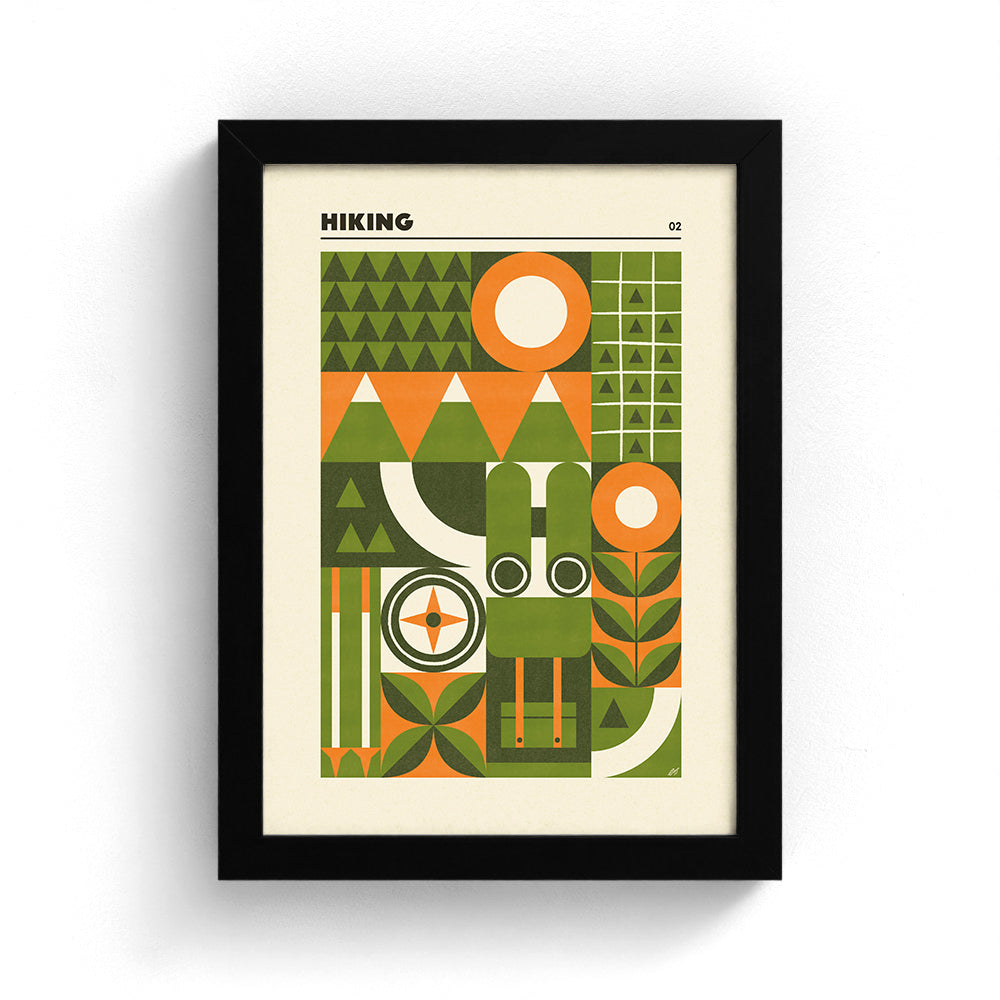 Hiking Geometric Art Print