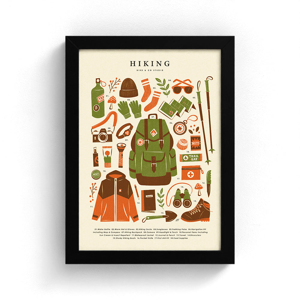 Hiking Kit Art Print