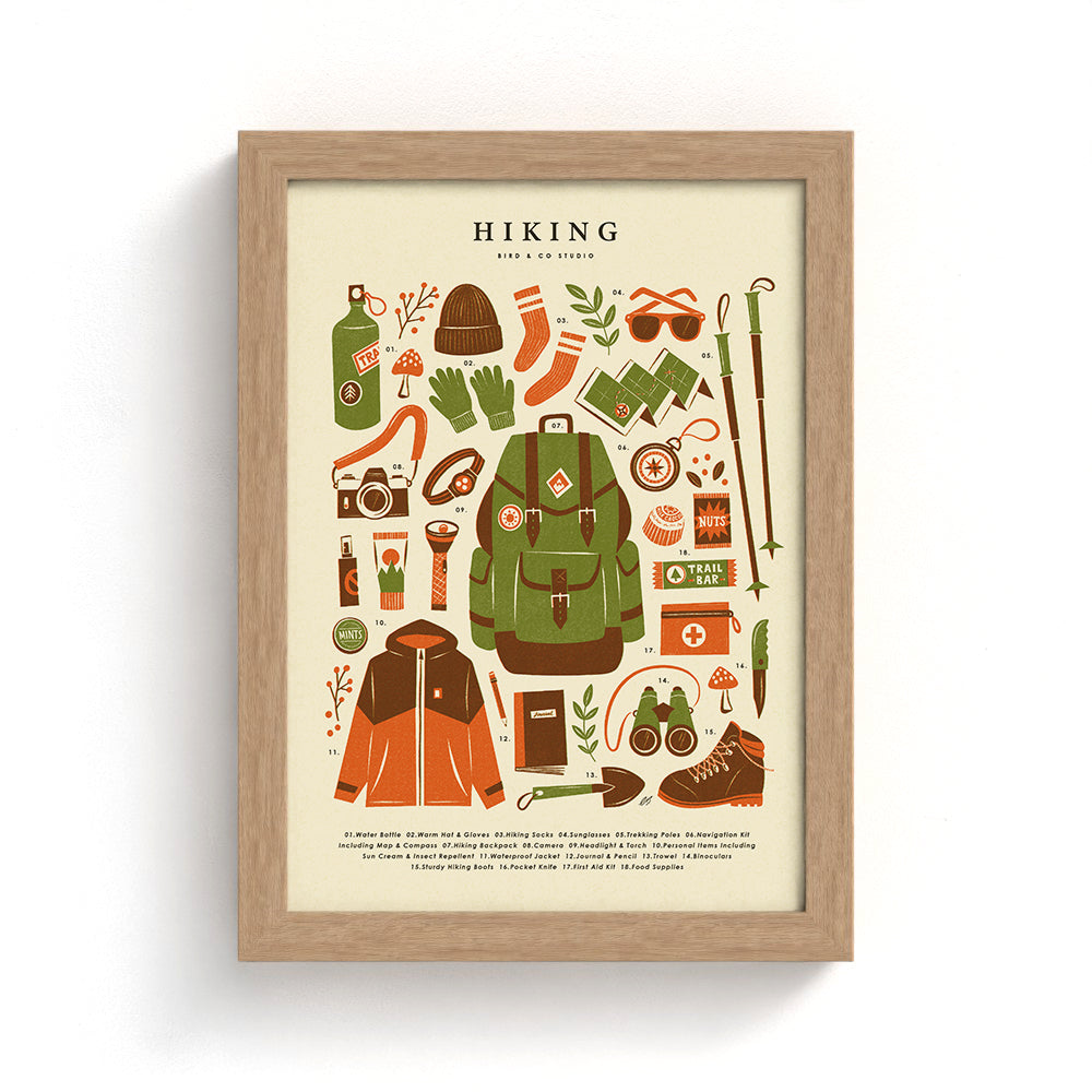 Hiking Kit Art Print