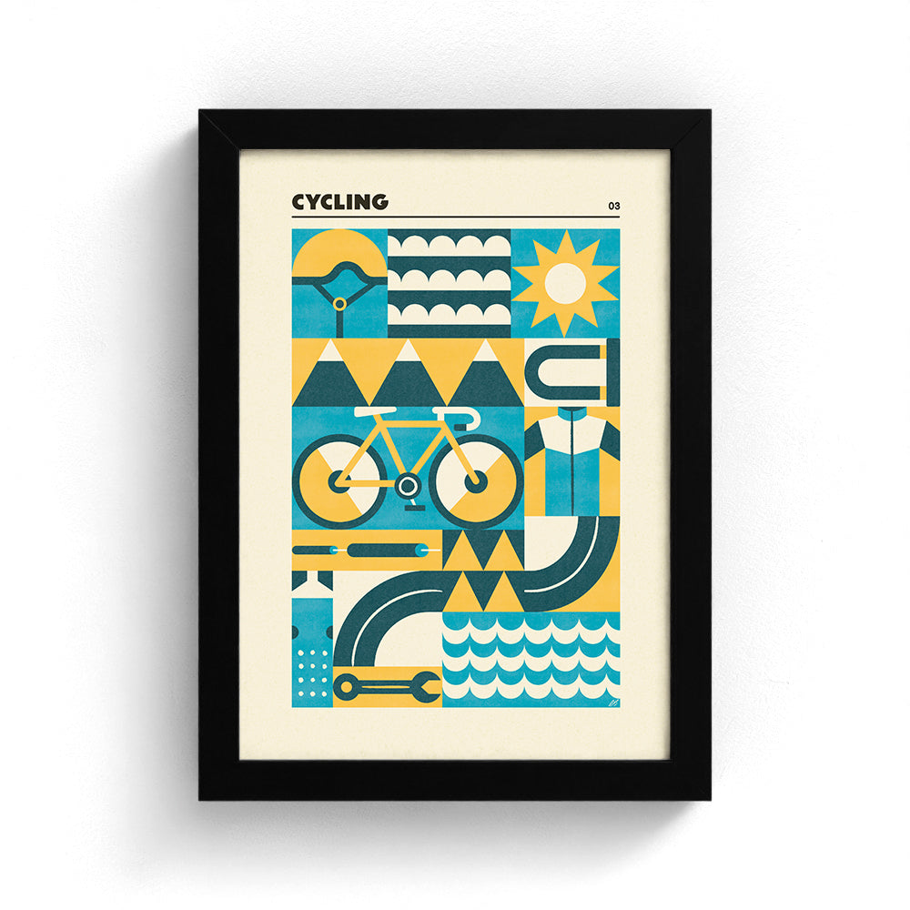 Cycling Geometric Art Print